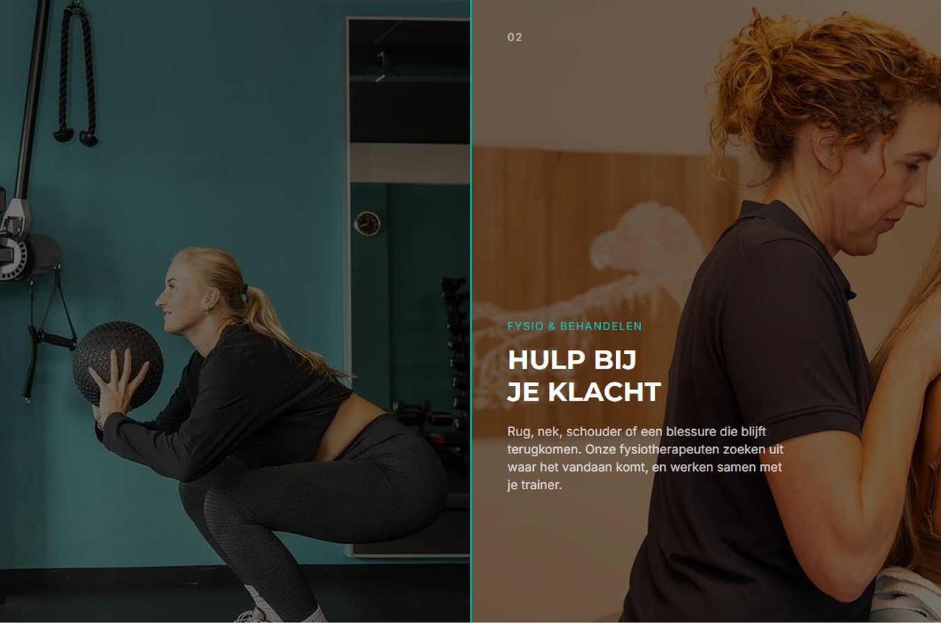 Website van JPT Personal Health Club