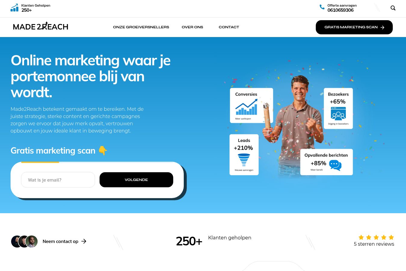Website van Made2Reach