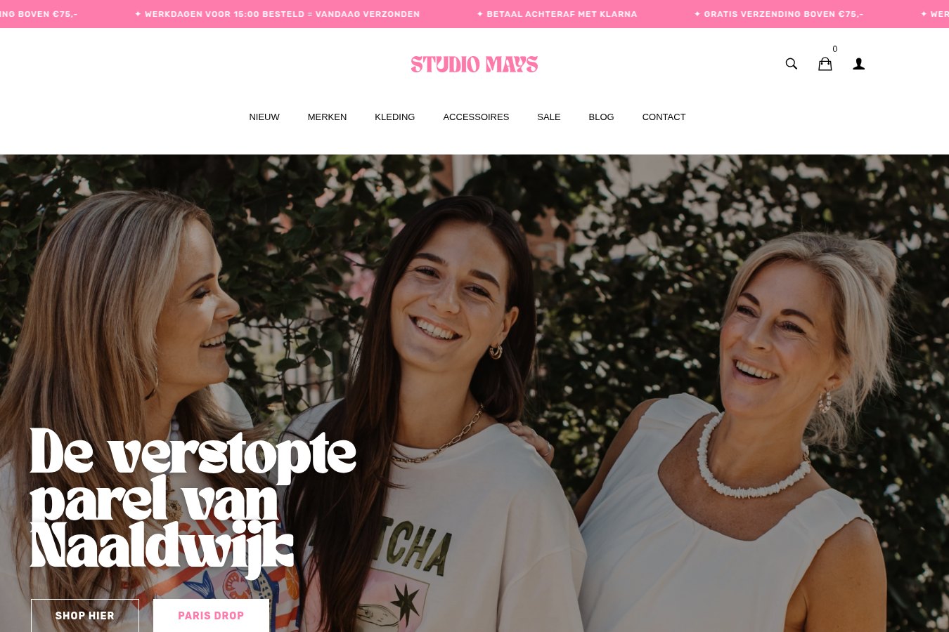 Website van Studio Mays